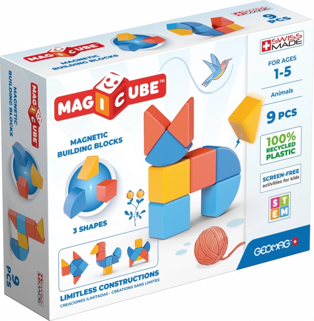 Magnetische blokken Geomag Magicube Vormen - Dieren 9 stuks