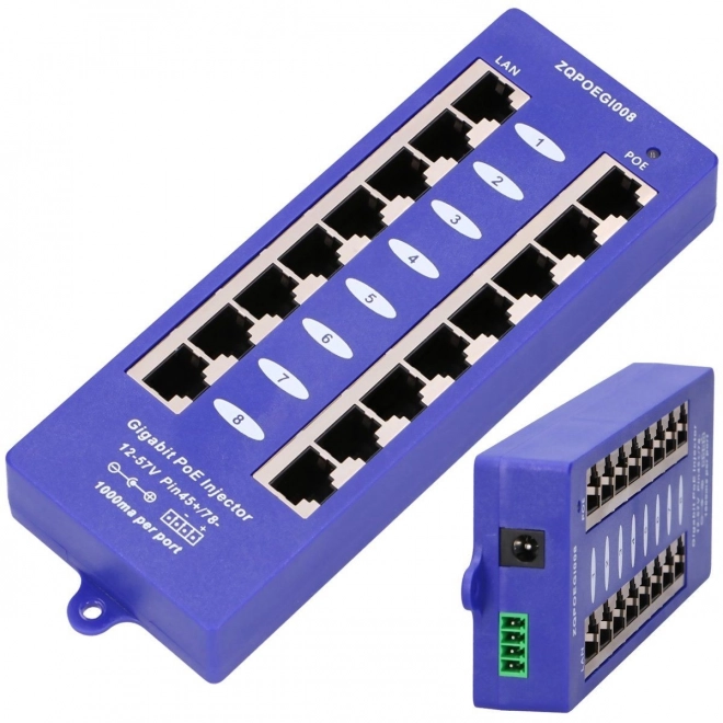 Extralink 8-poorts PoE-injector gigabit