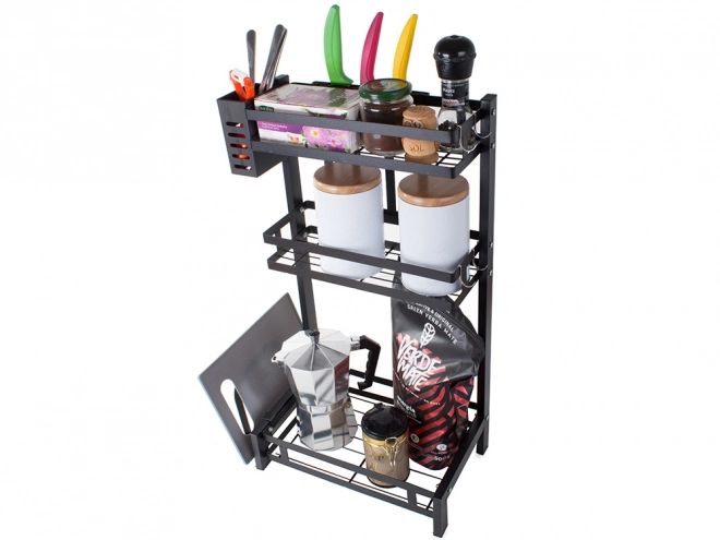 Metalen drielaagse keukenorganizer