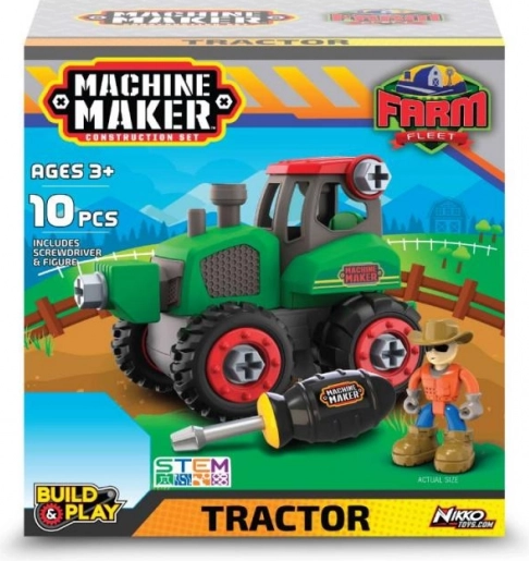 Bouwset landbouwmachines MACHINE MAKER – boerderij, schroefset voor kinderen vanaf 3 jaar