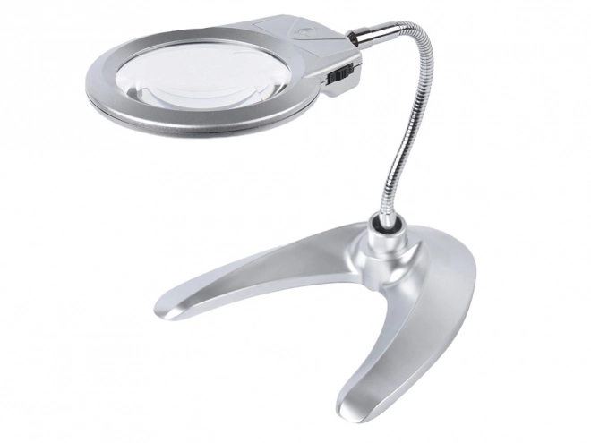 Loupe de bureau avec 2 LED 2x 6x bras réglable