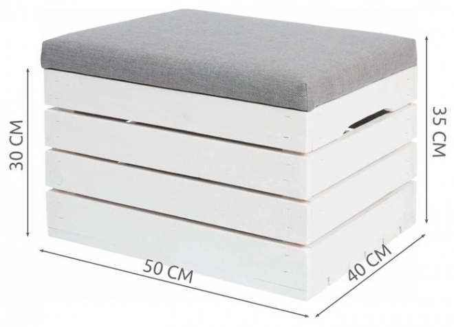 Wooden Storage Ottoman