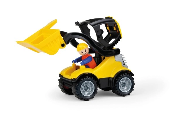 Öffnende Kabine mit Fahrerfigur