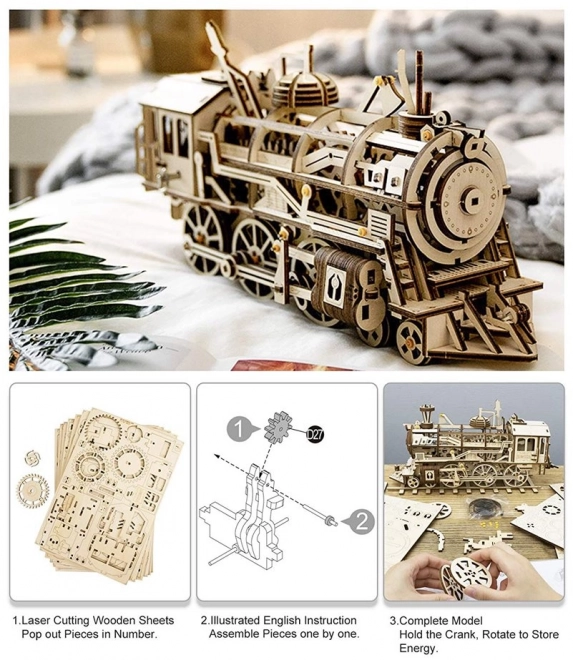 Locomotief - 3D houten bouwpakket