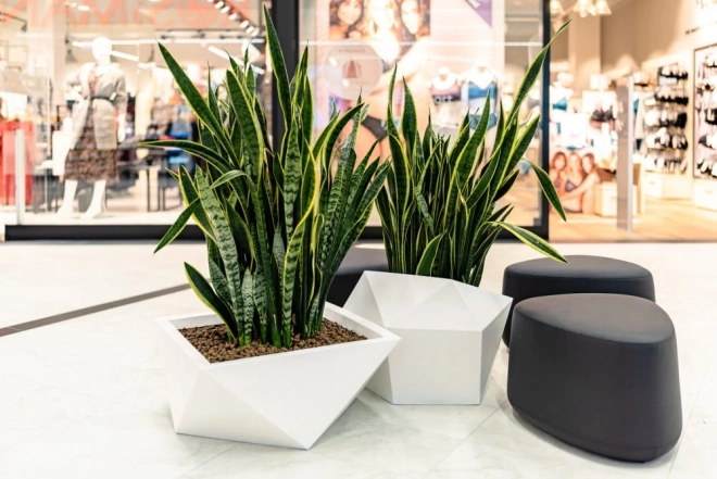 Design bloempot MONUMO VENDETTA hoogte 30 cm antraciet