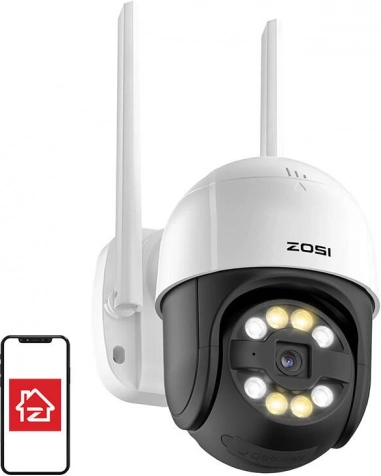 Buiten Wi‑Fi camera ZOSI 3MP met draaibare kop, IP66 en 32GB kaart