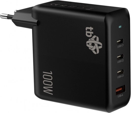 Lader 3x USB-C + USB-A Power Delivery zwart 100W