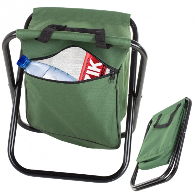 Faltbarer Angel- und Campinghocker mit Kühltasche
