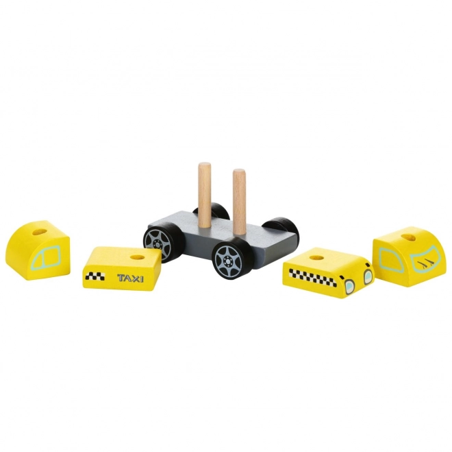 CUBIKA 13159 Taxi voertuig - houten puzzel 5 delen