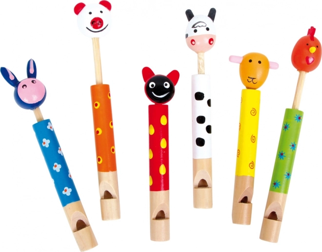 Houten dierenfluitjes voor kinderen
