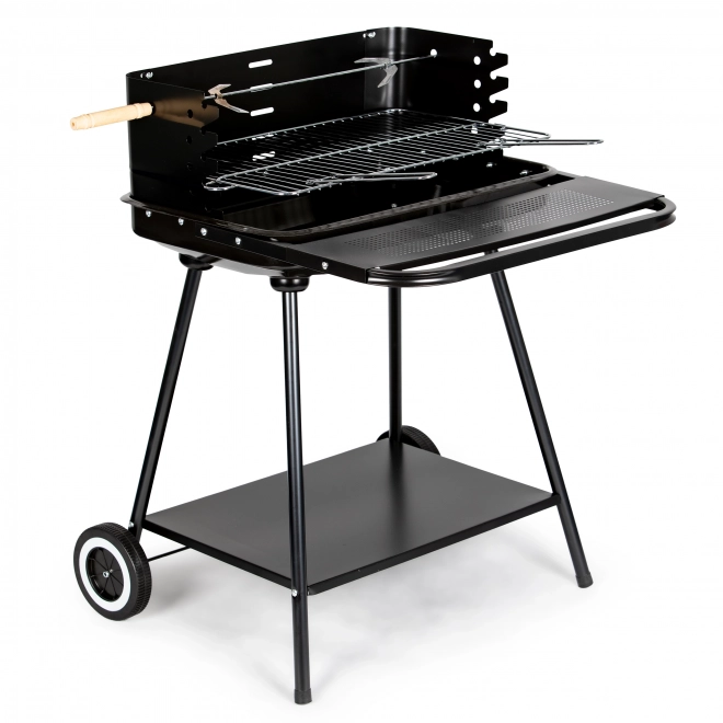 Gril de jardin portable avec étagère 2 grilles SL5434P