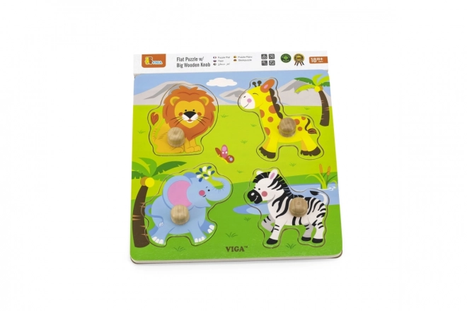 Wooden Puzzle with Wild Animals