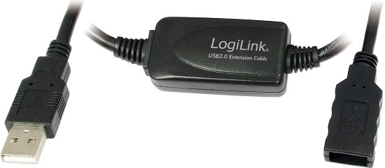 USB extension cable 2.0 with active signal amplifier 10 m