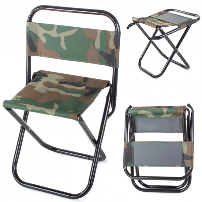 Kleiner klappbarer Angelstuhl mit Rückenlehne für Outdoor