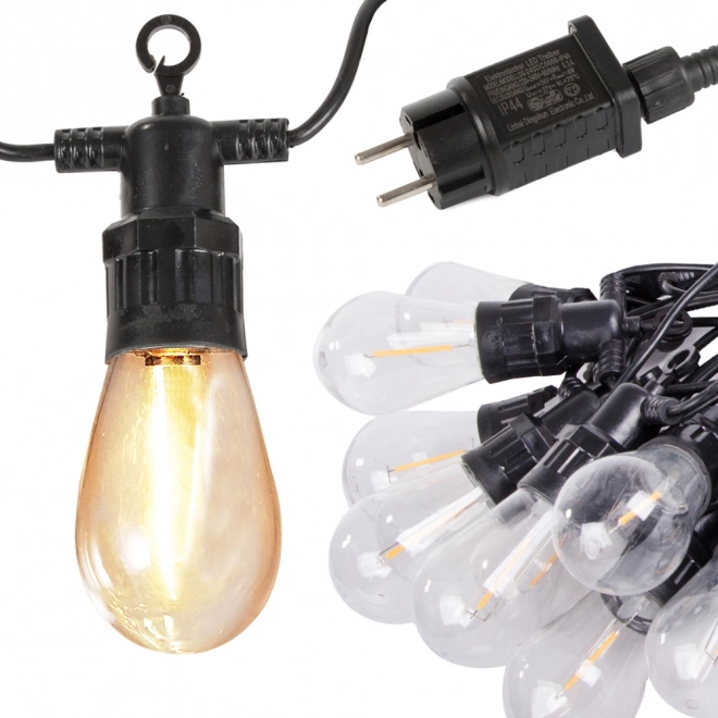 LED-Gartenlichterkette mit 10 Lampen