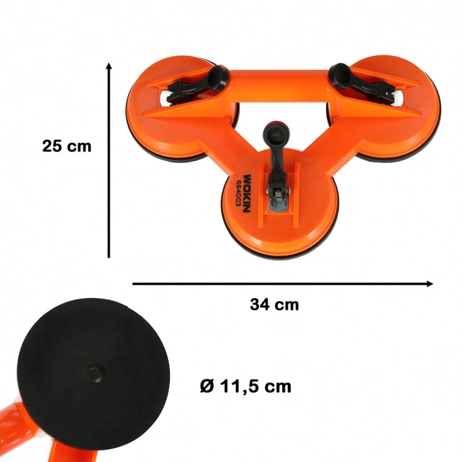 Vacuümhouder met zuignap voor het hanteren van glas, geglazuurde tegels 3x11,5cm 75kg