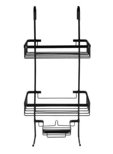 Hangende doucheplank - zwart