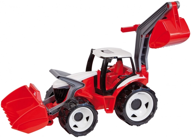 Tractor Lena met schep en graafmachine groen-rood