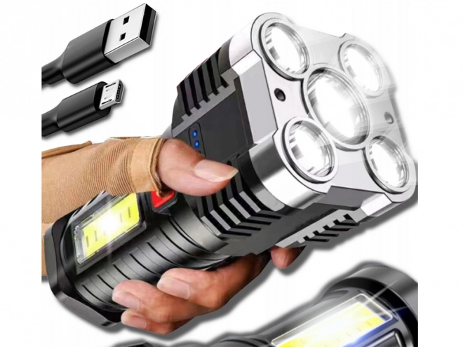 Leistungsstarke LED-Camping-Taschenlampe mit Akku