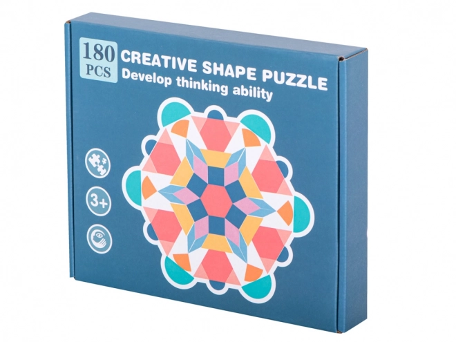 Houten puzzel - geometrische vormen