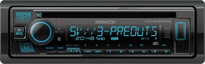 Kenwood car radio with Bluetooth and DAB+