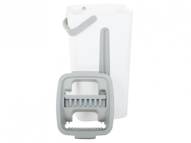Mop plat rotatif à seau essoreur bicaractérisé