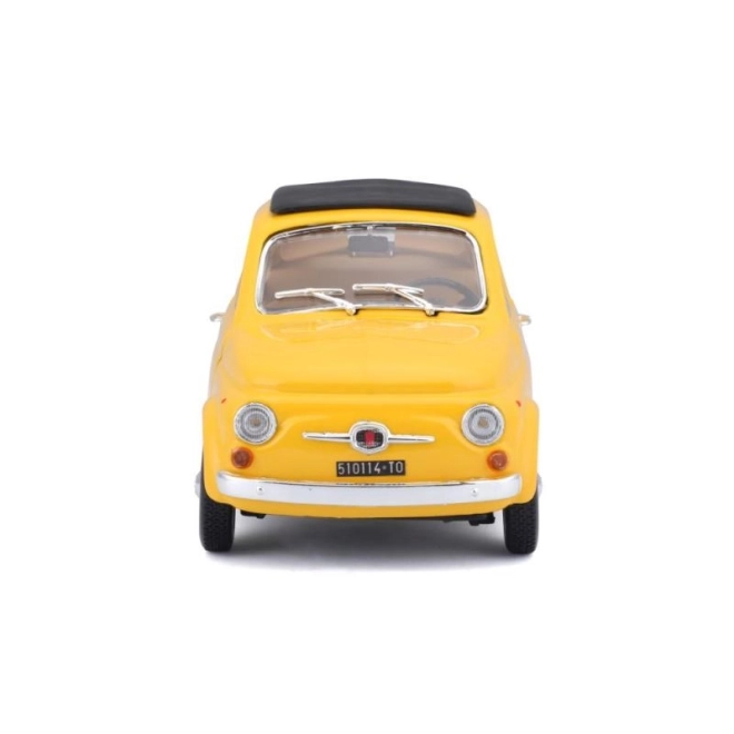 Bburago model cars Fiat 500 F 1965 yellow 1:24
