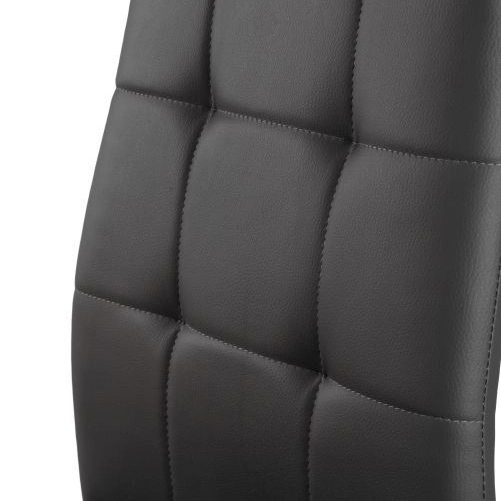 Set van 4 moderne grijze stoelen met doorgestikte zitting