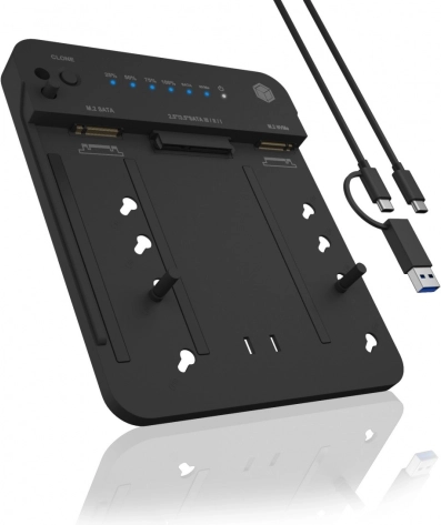 Station d’accueil de clonage IB-2915MSCL-C31 pour M.2 NVMe et SATA SSD/HDD
