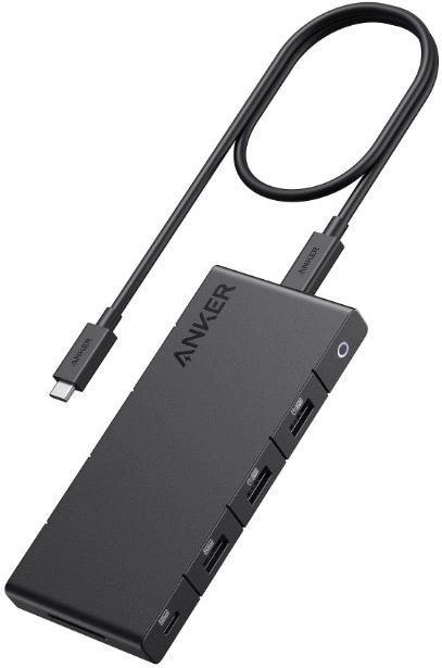 Hub USB-C 10-en-1 avec double affichage, 2x4K HDMI, noir