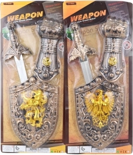 Plastic sword and shield for children