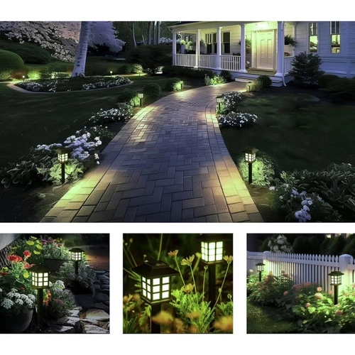 Solar tuinlampen LED – set van 6 huizen