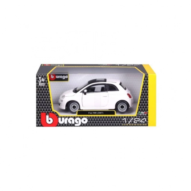 Bburago 1:24 Fiat 500 (2007) Wit