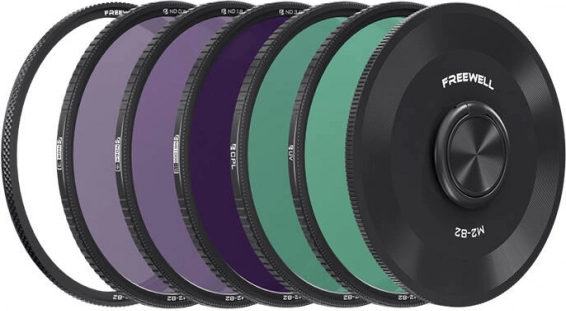 ensemble de filtres magnétiques freewell m2 quick swap 82 mm (nd8/nd64/nd1000/cpl/uv)