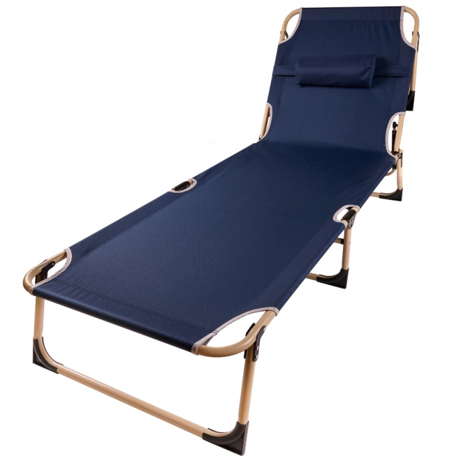 Faltbares campingfeldbett blau 193 cm