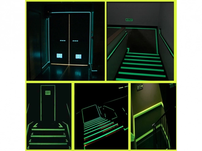 Fluorescerende tape die in het donker licht geeft 3 m