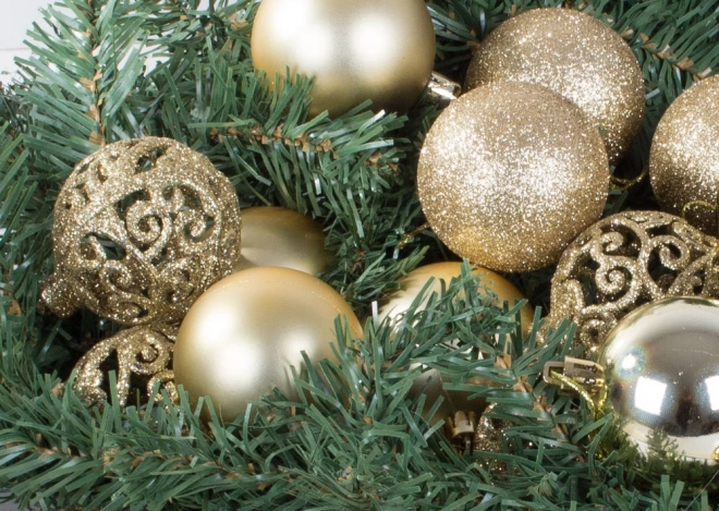 Set van 100 kerstversieringen met gouden sterren