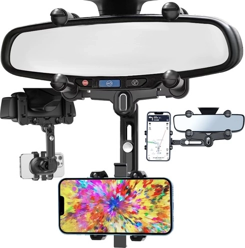 XTROBB Rotating Car Rearview Mirror Phone Holder