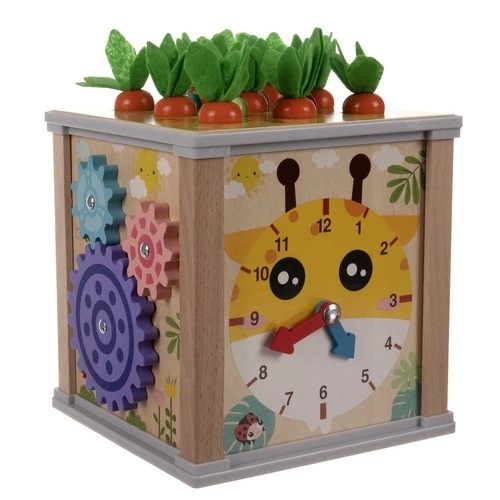 Houten educatieve kubus 5-in-1 voor kinderen