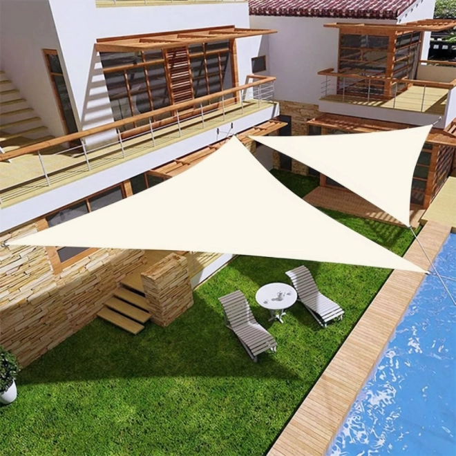 Wasserdichtes Sonnensegel Dreieck 4x4x4m Beige