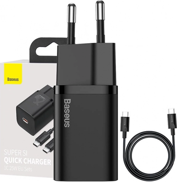 Snellader Baseus Super Si 25W met USB‑C naar USB‑C kabel