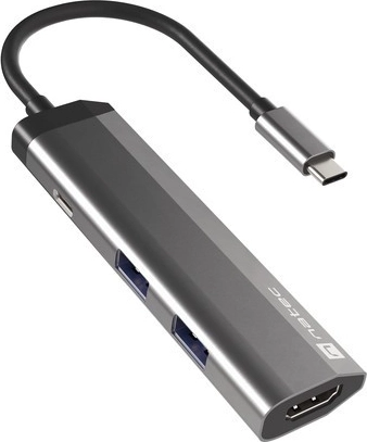 ultradunne usb‑c multiport NATEC Fowler Slim met hdmi 4k en pd