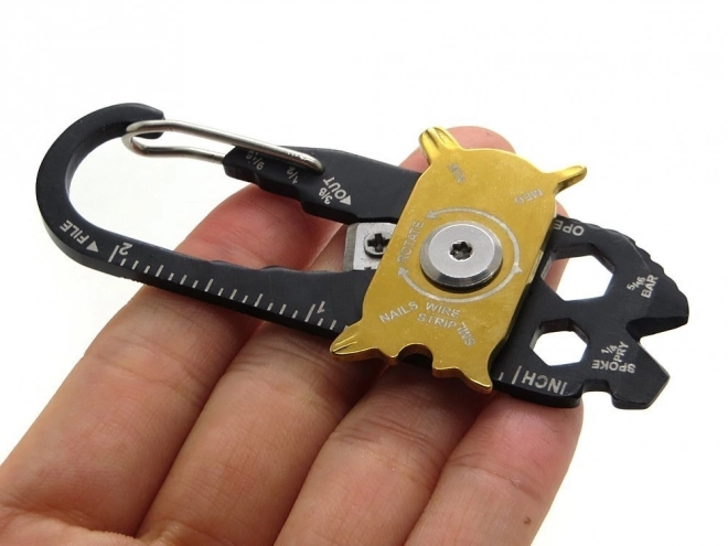 Karabijnhaak voor sleutels multitool