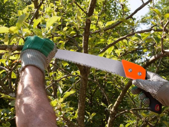 Hand-Gartensäge mit Etui und Gürtelhalterung