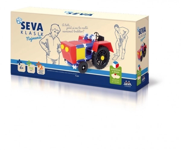 Bouwpakket SEVA KLASIK Kleinste plastic 115 stuks in doos 31,5x16,5x7,5cm
