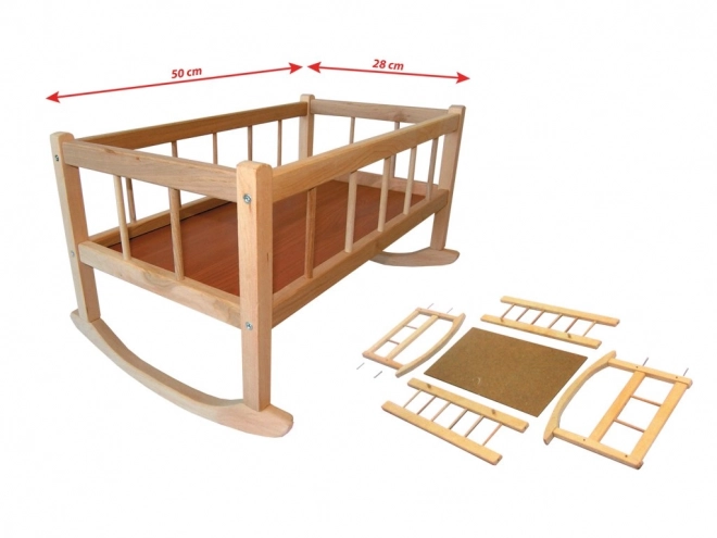 Wooden Doll Cradle