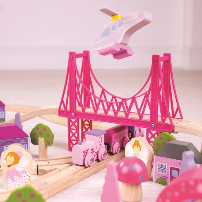 Bigjigs Rail Houten grote prinsessenspoorbaan