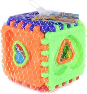 Shape Sorting Cube for Children 15 cm, 12 Shapes