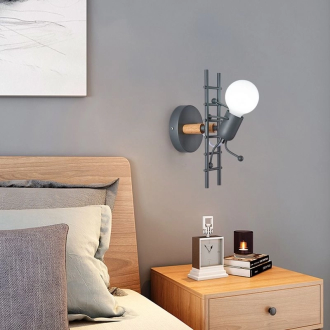 Wandlamp Loft Humanoid zwart
