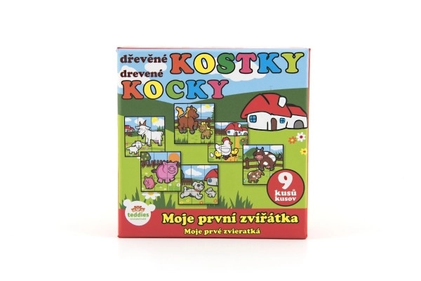 Blokken kubus mijn eerste dieren